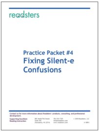 Downloadable Practice Packet #4 - Fixing Silent-e Confusions
