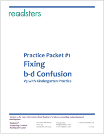 Downloadable Practice Packet #1 - Fixing b-d Confusions, v3 with Kindergarten Practice
